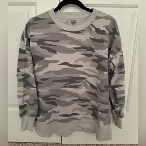 Aerie Grey Camo Crewneck